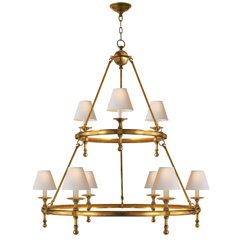 Visual Comfort Signature - SL 5813HAB-NP - Nine Light Chandelier - Classic2 - Hand-Rubbed Antique Brass