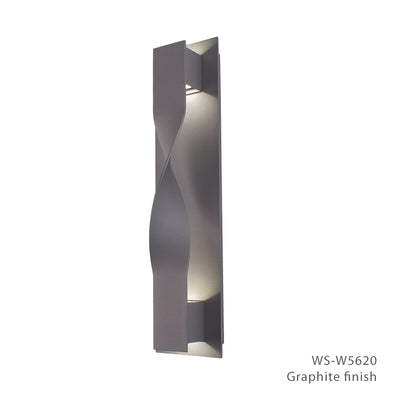 Modern Forms - WS-W5620-GH - LED Outdoor Wall Sconce - Twist - Graphite