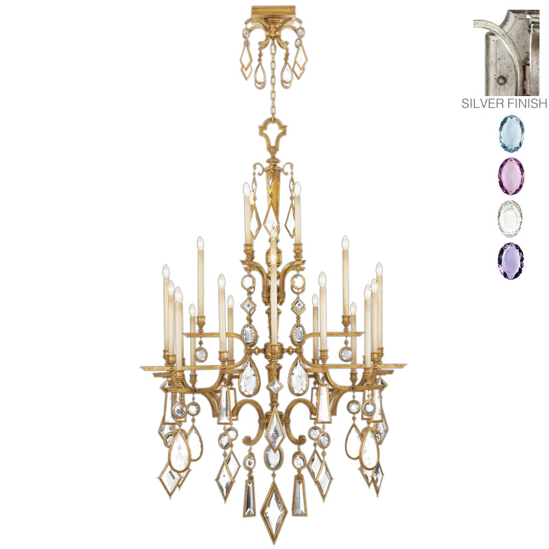Fine Art - 714040-1ST - 24 Light Chandelier - Encased Gems - Silver