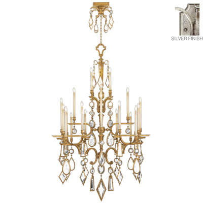 Fine Art - 714040-3ST - 24 Light Chandelier - Encased Gems - Silver