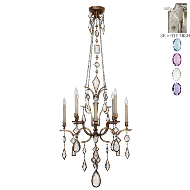 Fine Art - 725440-1ST - Eight Light Chandelier - Encased Gems - Silver