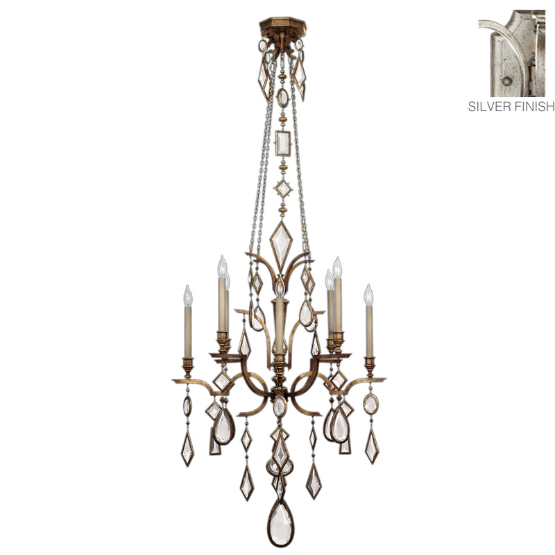 Fine Art - 725440-3ST - Eight Light Chandelier - Encased Gems - Silver