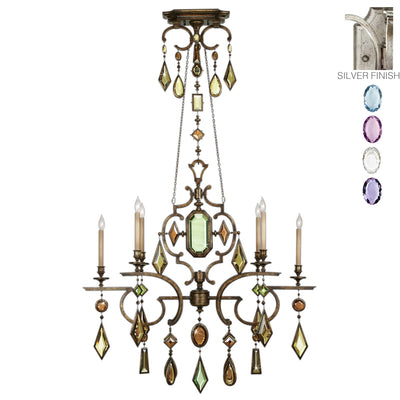 Fine Art - 725940-1ST - Six Light Chandelier - Encased Gems - Silver