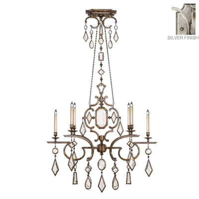 Fine Art - 725940-3ST - Six Light Chandelier - Encased Gems - Silver