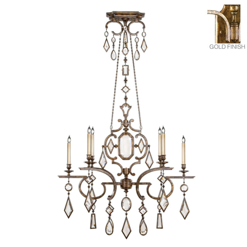 Fine Art - 726040-3ST - Six Light Chandelier - Encased Gems - Gold