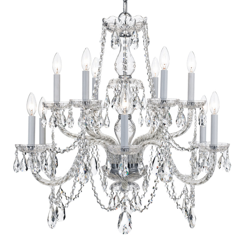 Crystorama - 1135-CH-CL-I - 12 Light Chandelier - Traditional Crystal - Polished Chrome