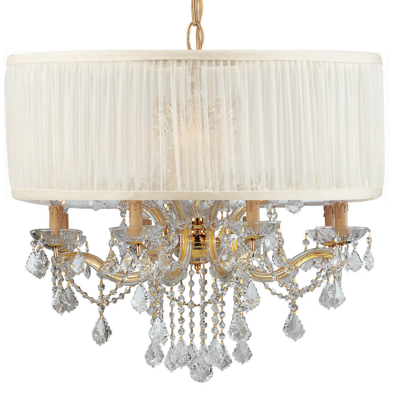 Crystorama - 4489-GD-SAW-CLQ - 12 Light Chandelier - Brentwood - Gold