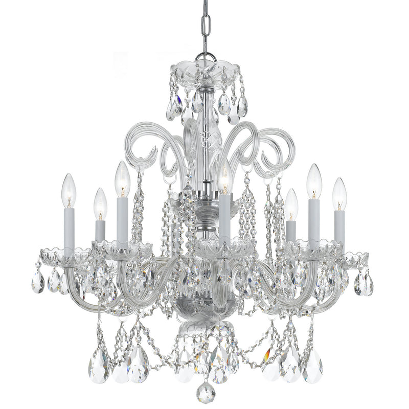 Crystorama - 5008-CH-CL-MWP - Eight Light Chandelier - Traditional Crystal - Polished Chrome