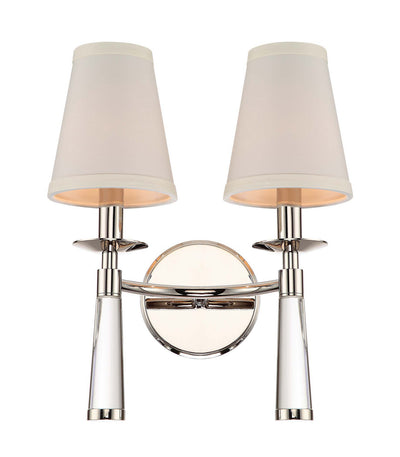 Crystorama - 8862-PN - Two Light Wall Mount - Baxter - Polished Nickel