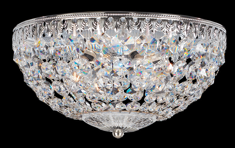 Schonbek - 1560-40S - Four Light Flush Mount - Petit Crystal - Silver