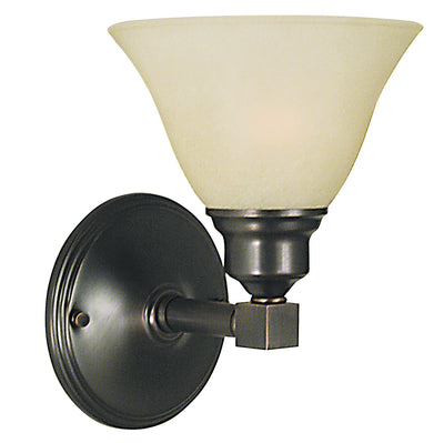 Framburg - 2421 SBR/AM - One Light Wall Sconce - Taylor - Siena Bronze with Amber Marble Glass Shade