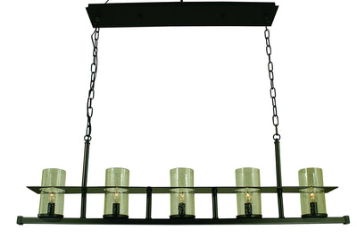 Framburg - 4438 MB/C - Five Light Island Chandelier - Hammersmith - Mahogany Bronze with Clear Glass