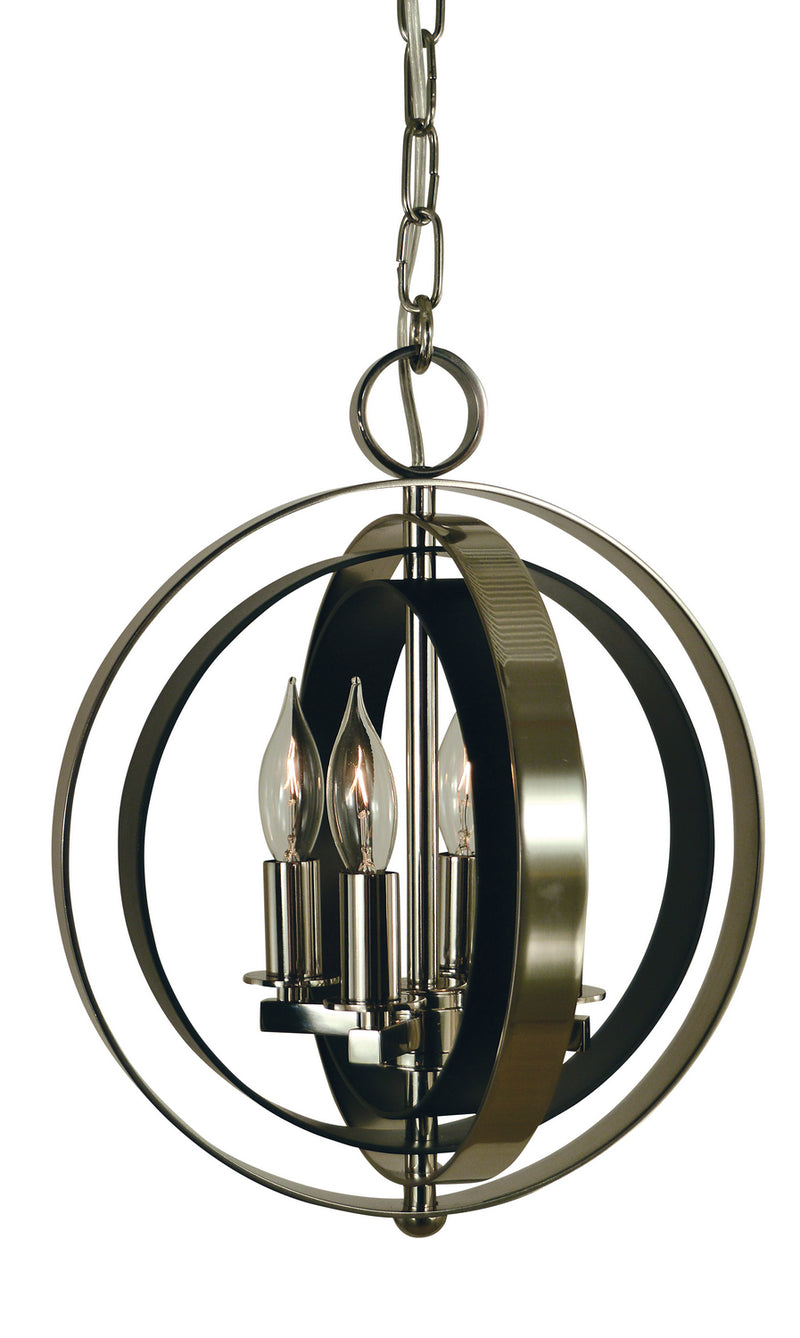 Framburg - 4650 PN/MBLACK - Four Light Chandelier - Constell - Polished Nickel with Matte Black