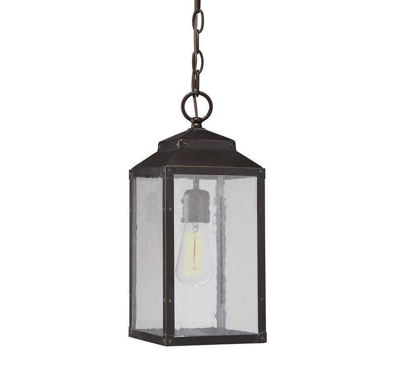 Savoy House - 5-342-213 - One Light Hanging Lantern - Brennan - English Bronze with Gold