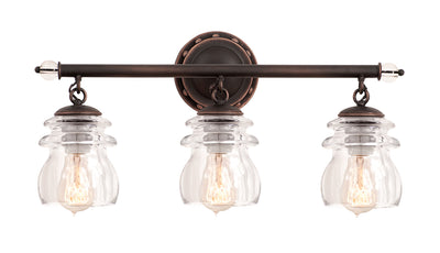 Kalco - 6313AC - Three Light Bath - Brierfield - Antique Copper
