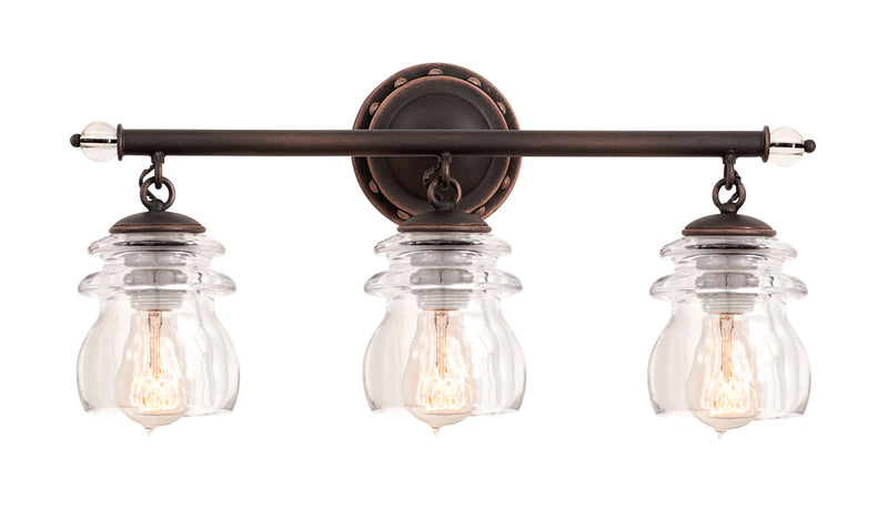 Kalco - 6313AC - Three Light Bath - Brierfield - Antique Copper