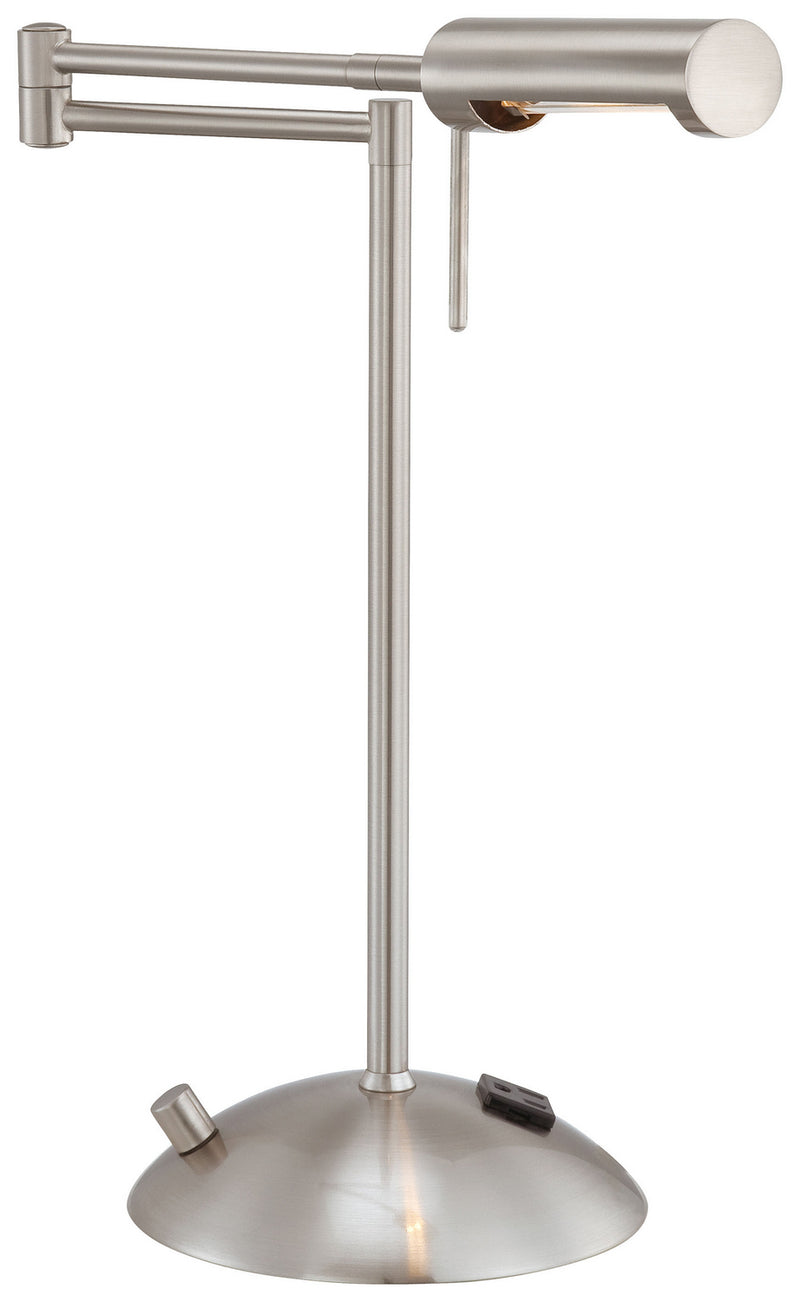 George Kovacs - P101-084 - One Light Swing Arm Table Lamp - Georges Reading Room - Brushed Nickel