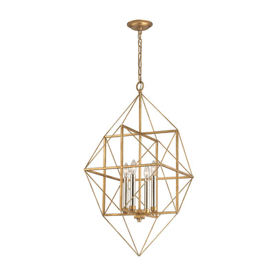 ELK Home - 1141-005 - Four Light Pendant - Connexions - Gold Leaf