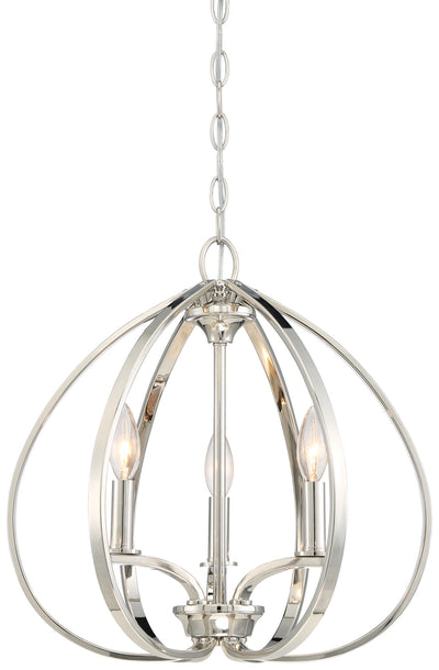 Minka-Lavery - 4982-613 - Three Light Pendant - Tilbury - Polished Nickel