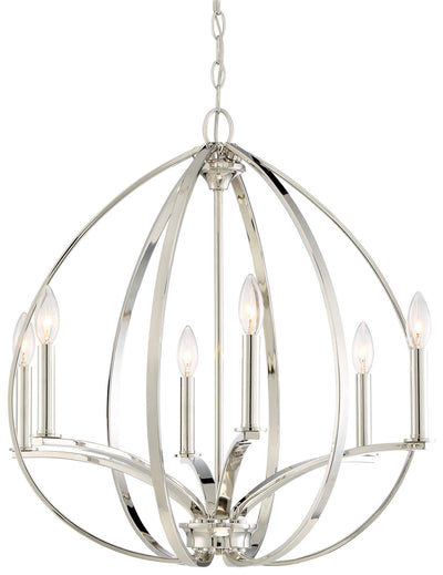 Minka-Lavery - 4986-613 - Six Light Chandelier - Tilbury - Polished Nickel