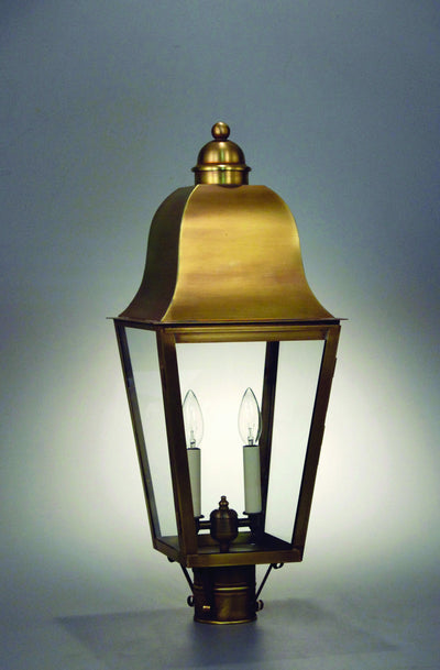 Northeast Lantern - 6413-AB-LT2-CLR - Three Light Post Mount - Imperial - Antique Brass