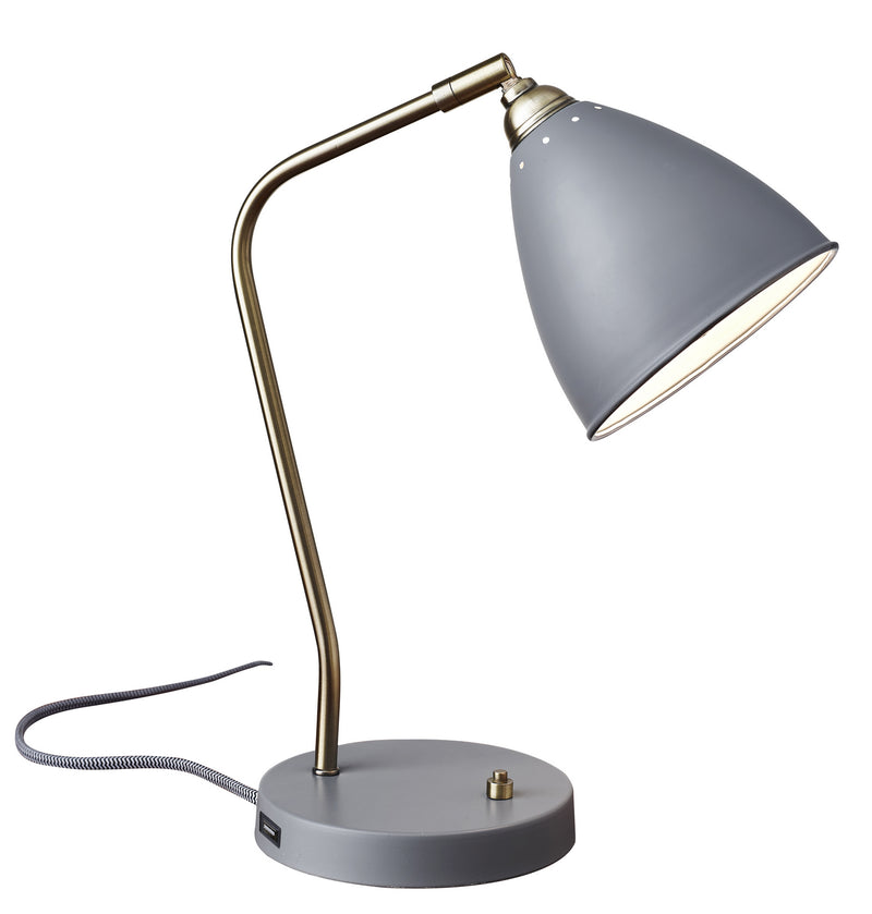 Adesso Home - 3463-03 - Desk Lamp - Chelsea - Painted Grey