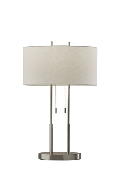 Adesso Home - 4015-22 - Two Light Table Lamp - Duet - Brushed Steel