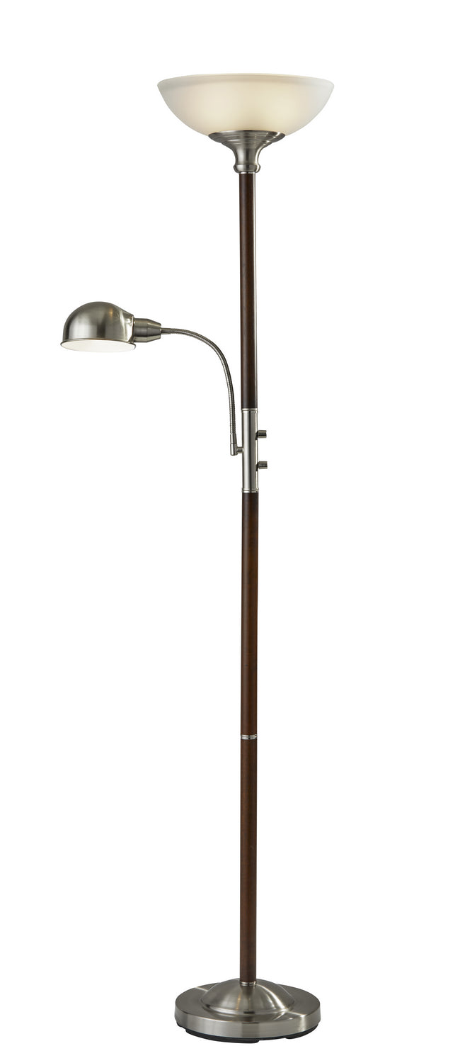 Adesso Home - 4052-15 - Two Light Torchiere - Lexington - Brushed Steel