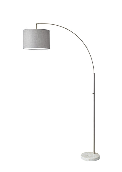 Adesso Home - 4249-22 - Arc Lamp - Bowery - White Marble