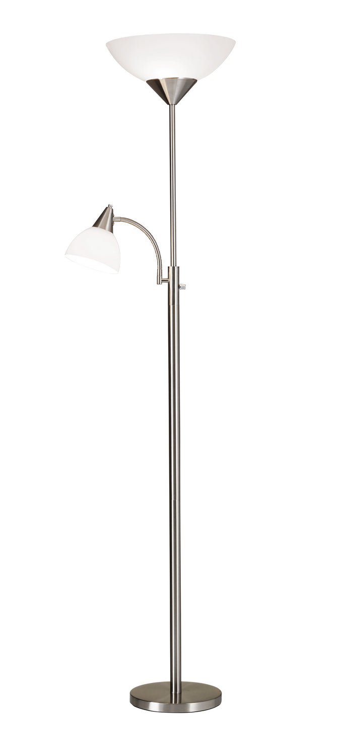 Adesso Home - 7202-22 - Two Light Torchiere - Piedmont - Brushed Steel