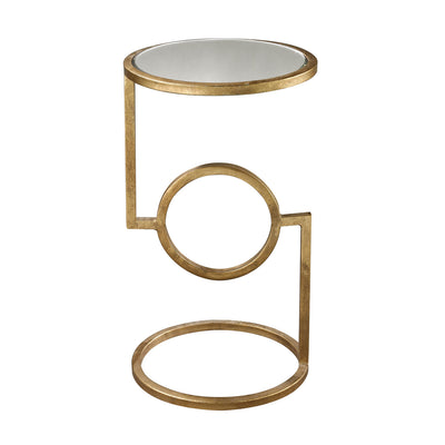 ELK Home - 114-108 - Accent Table - Mirrored Top - Antique Gold Leaf
