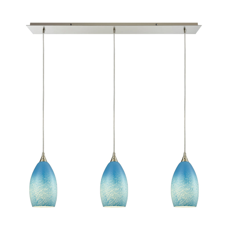 ELK Home - 10510/3LP-SKY - Three Light Pendant - Earth - Satin Nickel