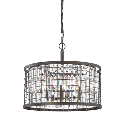 ELK Home - 14344/6 - Six Light Chandelier - Nadina - Silverdust Iron