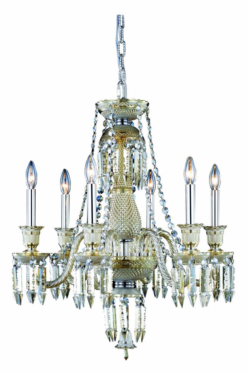 Elegant Lighting - 8906D24GT-GT/EC - Six Light Chandelier - Majestic - Golden Teak