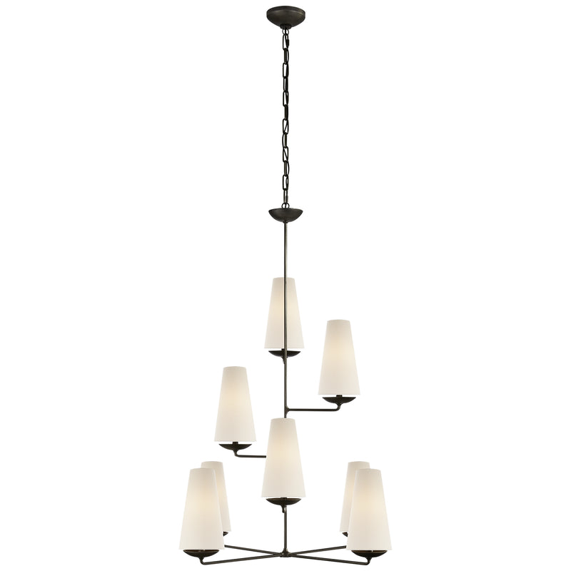Visual Comfort Signature - ARN 5204AI-L - Eight Light Chandelier - Fontaine - Aged Iron