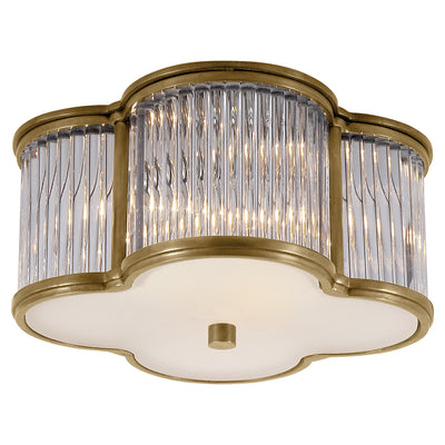 Visual Comfort Signature - AH 4014NB/CG-FG - Two Light Flush Mount - Basil - Natural Brass with Clear Glass