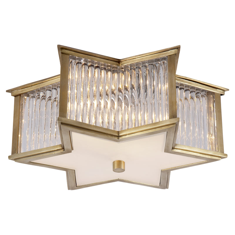 Visual Comfort Signature - AH 4016NB/CG-FG - Two Light Flush Mount - Sophia - Natural Brass with Clear Glass