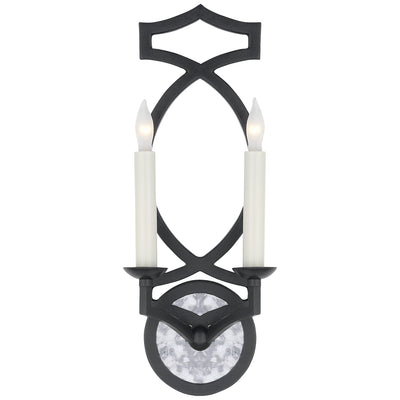 Visual Comfort Signature - NW 2311AI - Two Light Wall Sconce - Brittany - Aged Iron