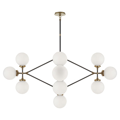 Visual Comfort Signature - S 5024HAB/BLK-WG - 14 Light Chandelier - Bistro - Hand-Rubbed Antique Brass and Black