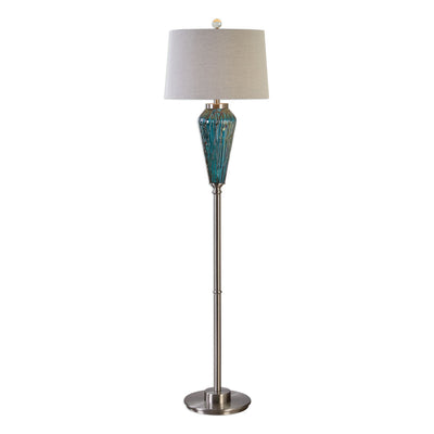 Uttermost - 28101 - One Light Floor Lamp - Almanzora - Brushed Nickel