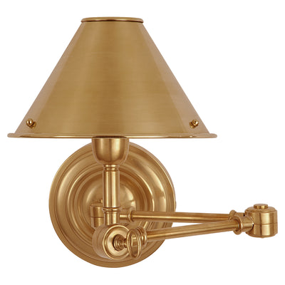 Ralph Lauren - RL 2260NB - One Light Swing Arm Wall Lamp - Anette - Natural Brass