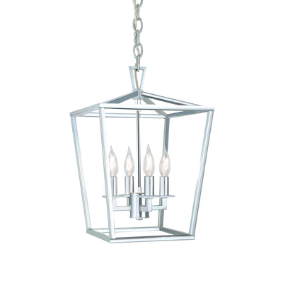 Norwell Lighting - 1080-PN-NG - Four Light Hanger - Small Cage Pendant - Polished Nickel