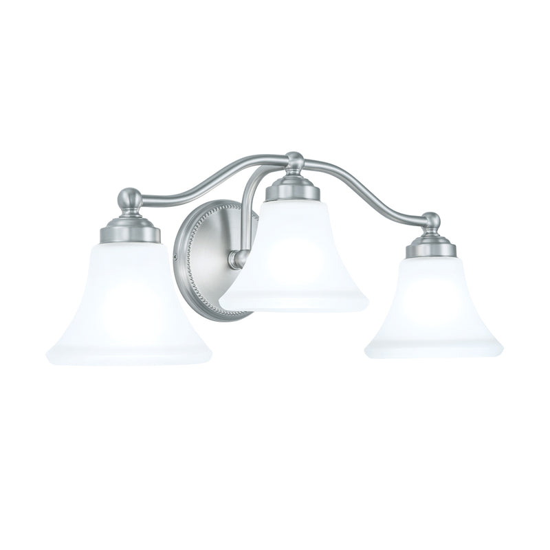 Norwell Lighting - 9663-BN-FL - Three Light Wall Sconce - Soleil - Brush Nickel