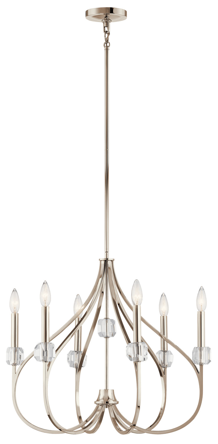 Kichler - 43720PN - Six Light Chandelier - Eloise - Polished Nickel