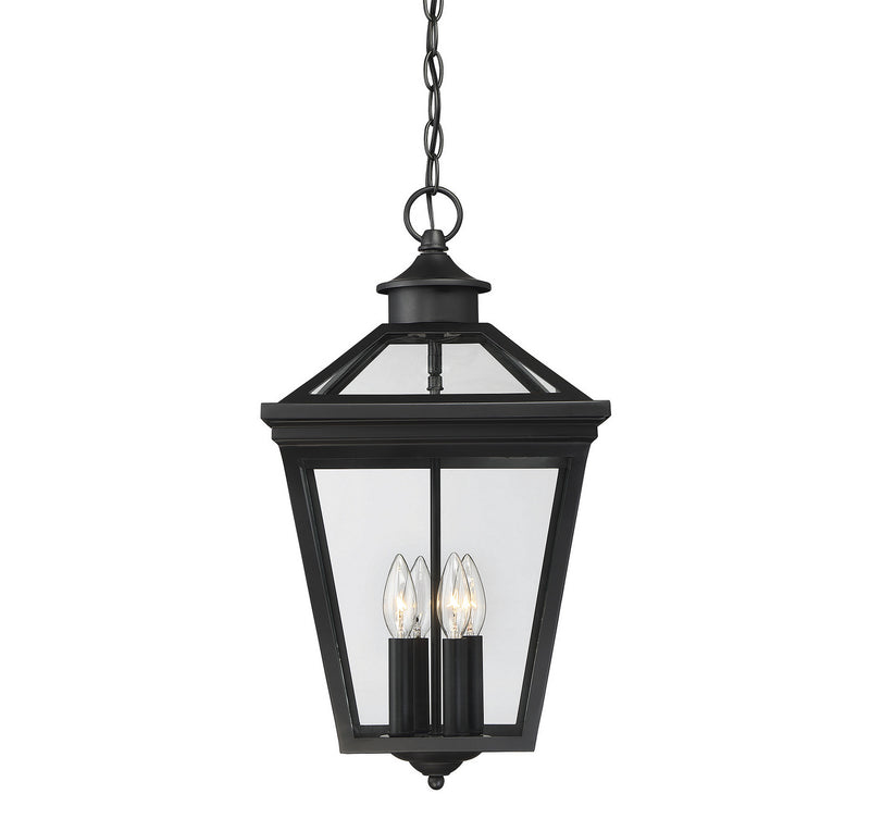 Savoy House - 5-145-BK - Four Light Outdoor Hanging Lantern - Ellijay - Black