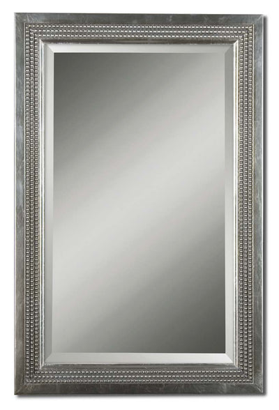 Uttermost - 14411 B - Mirror - Triple Bead - Silver Leaf w/Light Gray Glaze