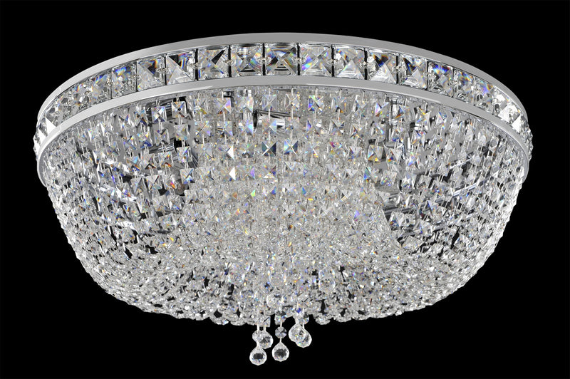 Allegri - 027341-010-FR001 - Six Light Flush Mount - Cascata - Chrome