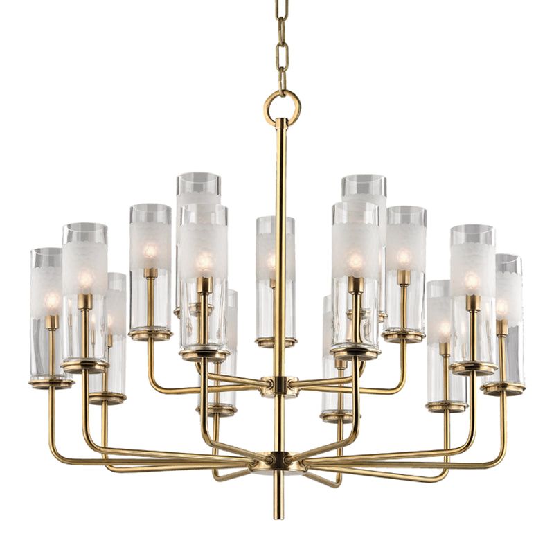Hudson Valley - 3930-AGB - 15 Light Chandelier - Wentworth - Aged Brass