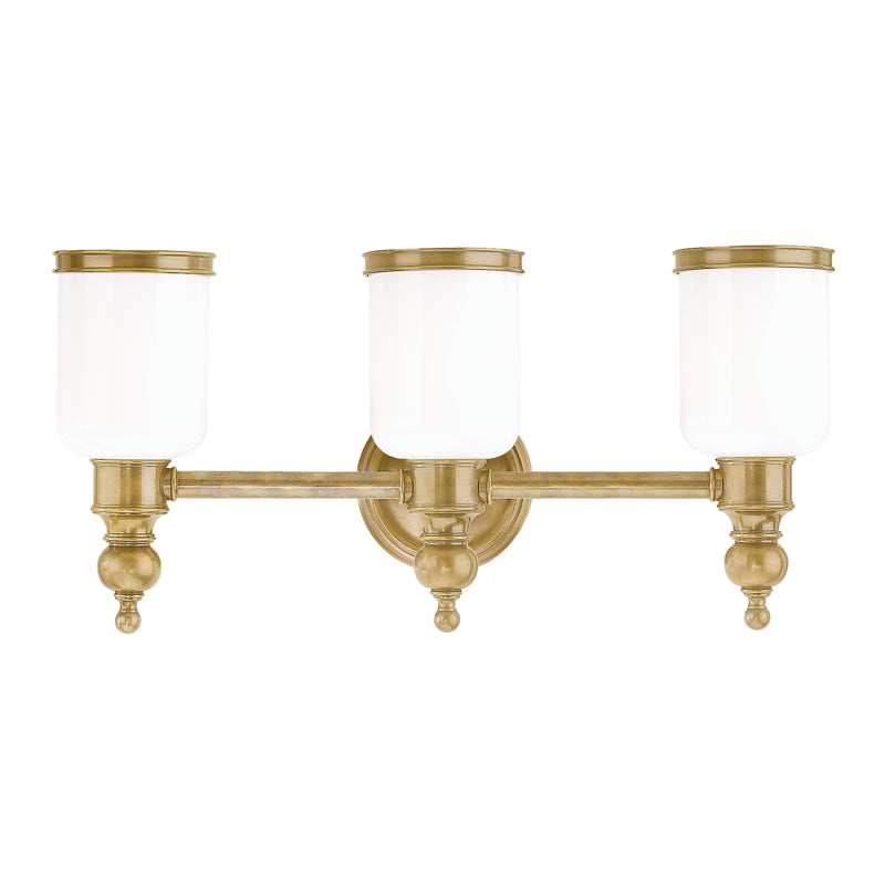 Hudson Valley - 6303-AGB - Three Light Bath Bracket - Chatham - Aged Brass