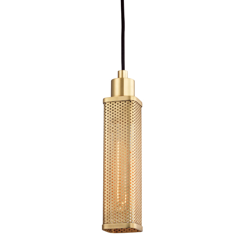 Hudson Valley - 7033-AGB - One Light Pendant - Gibbs - Aged Brass